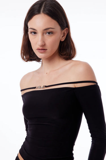 BLKMBA SHOULDERLESS TOP