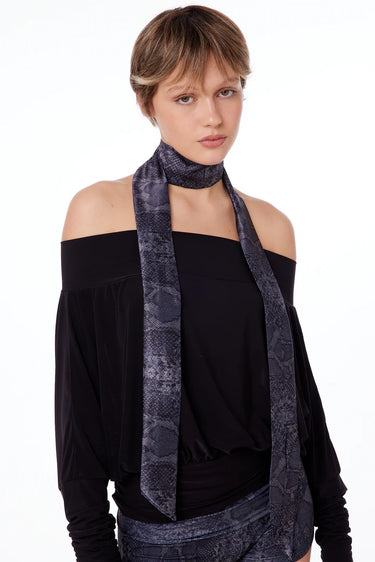 BLACK SNAKE FOULARD