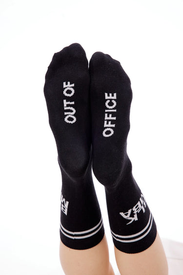 OUT OF OFFICE BLACK SOCKS